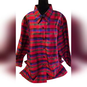 Appleseeds 24W Silk Holiday Blouse